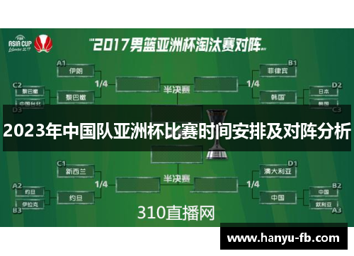 2023年中国队亚洲杯比赛时间安排及对阵分析 2023年中国队亚洲杯比赛时间安排及对阵分析